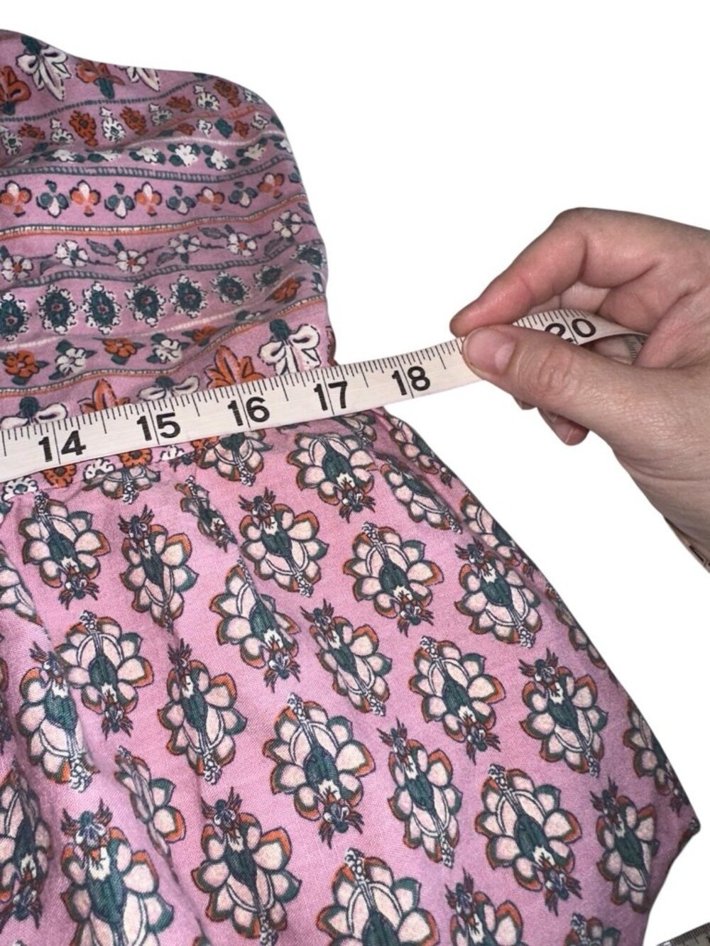 Knox Rose Tiered Maxi Dress L Pink Floral Paisley Print Boho Prairie Milkmaid - Picture 7 of 8